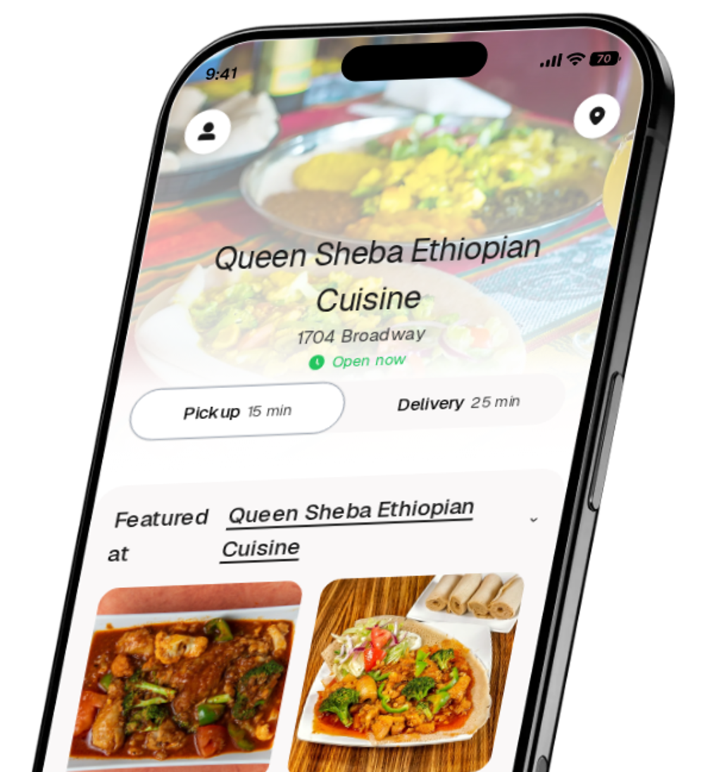 Queen Sheba Ethiopian Cuisine app preview